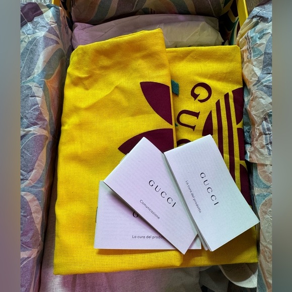 GUCCI X ADIDAS Women's White Leather GG Monogram Platform Clogs Shoes EU 38 - Picture 6 of 6